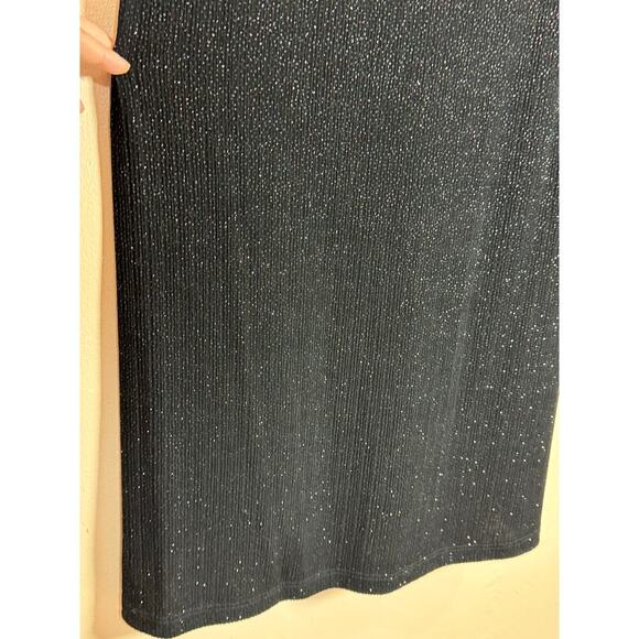 NWT VTG Y2K 90s Plus Size Coldwater Creek Stretch Sheath Midi Dress Black XL - Picture 4 of 11